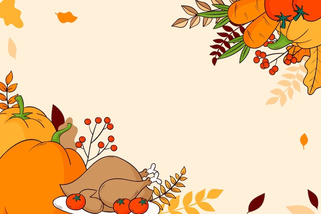 Hand drawn background for thanksgiving celebration