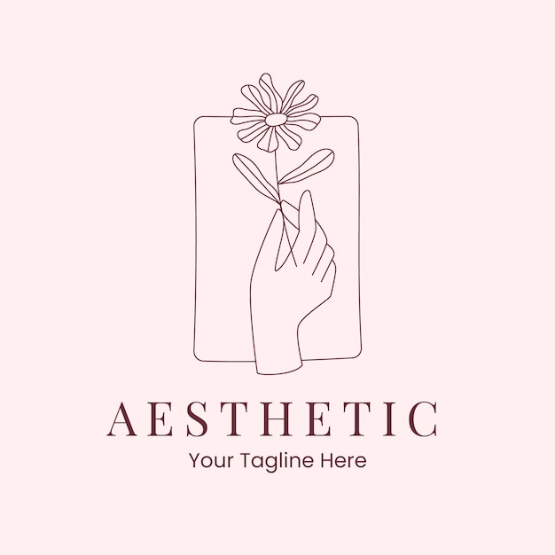 Hand drawn beauty salon logo