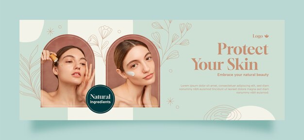 Hand drawn beauty template design