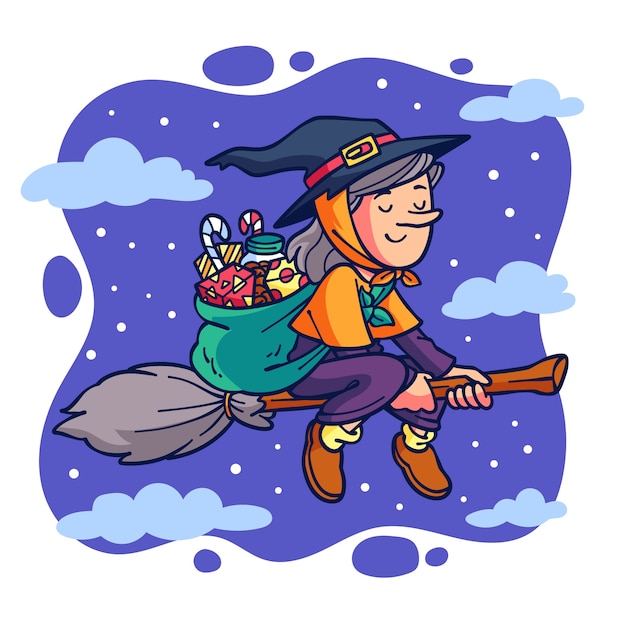 Free Vector hand drawn befana illustration