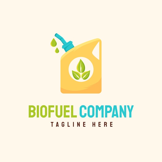 Hand drawn biofuel logo template