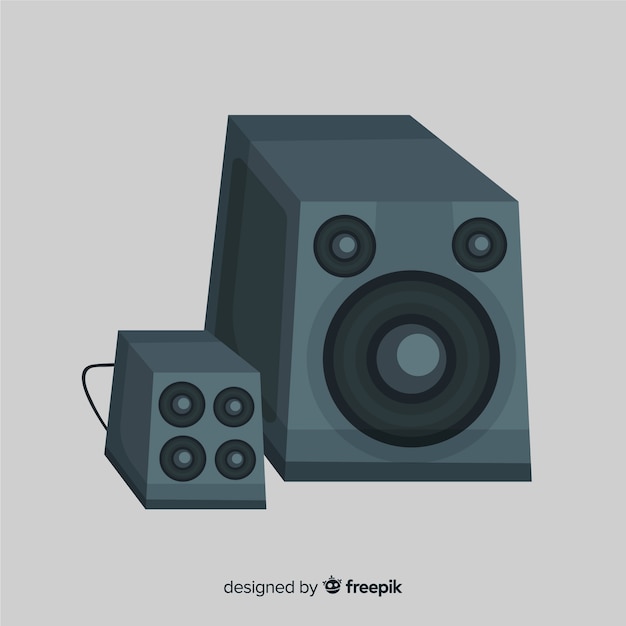 Free Vector hand drawn black speaker background