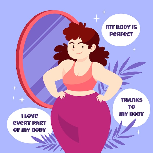 Free Vector hand drawn body positive illustration