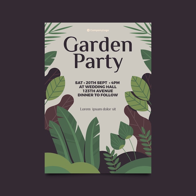 Hand drawn  botanical garden poster design