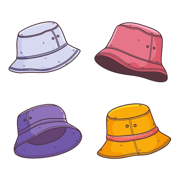 Free vector hand drawn bucket hat illustration