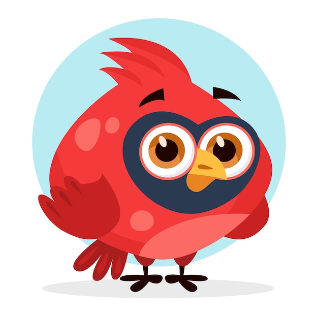 Free vector hand drawn cardinal cartoon illustration