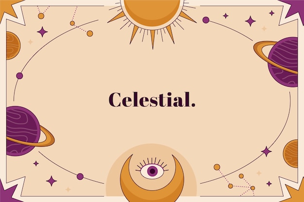 Free Vector hand drawn celestial background