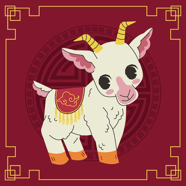 Free Vector hand drawn chinese zodiac animal template