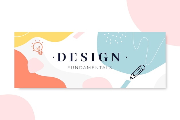 Free Vector hand drawn colorful design facebook cover