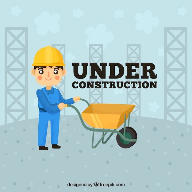 Free Vector hand drawn under construction background