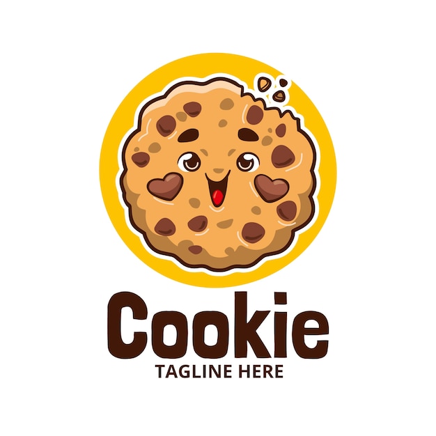 Free Vector hand drawn cookies logo template