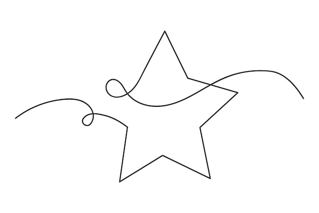 Free vector hand drawn curly doodle star