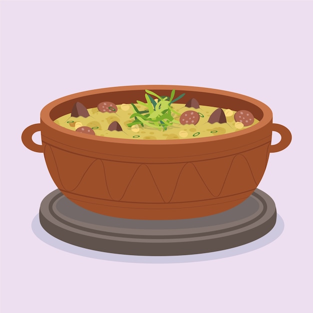 Free Vector hand drawn delicious locro illustration