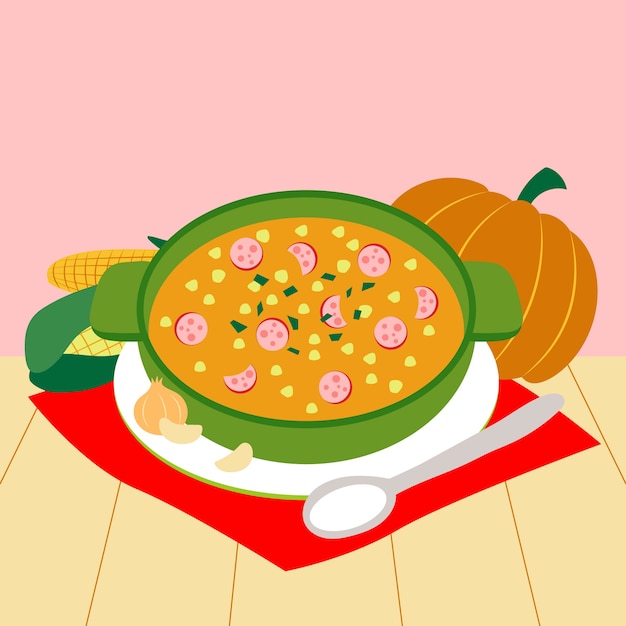 Free Vector hand drawn delicious locro illustration