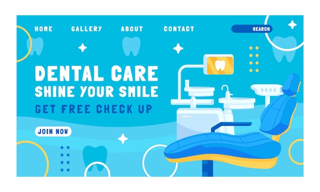 Free Vector hand drawn dental clinic landing page