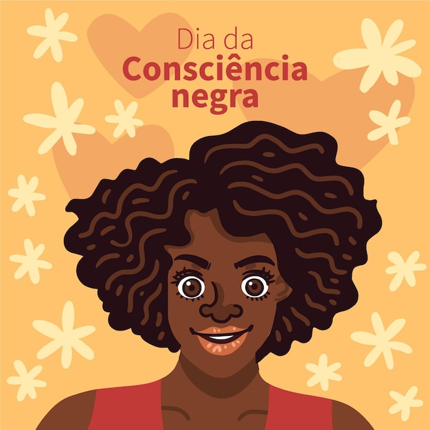 Hand drawn dia da consciencia negra