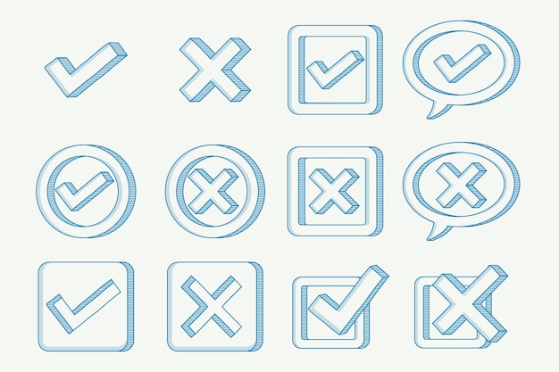 Free Vector hand drawn doodle check mark icon