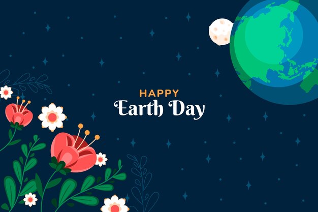 Hand drawn earth day background