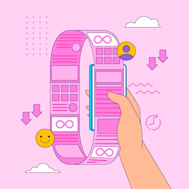 Free vector hand drawn endless scrolling illustration