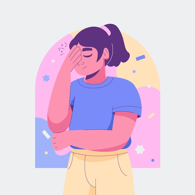 Free Vector hand drawn facepalm illustration