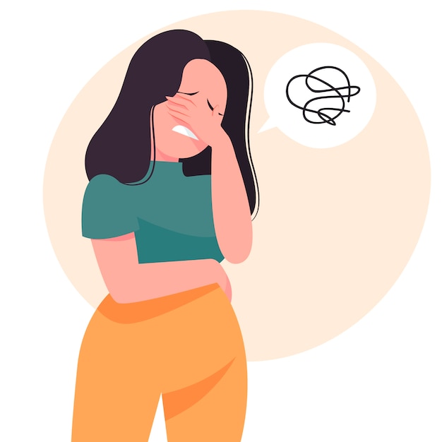 Free Vector hand drawn facepalm illustration