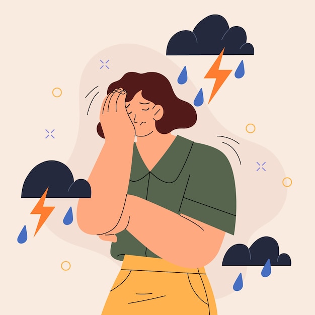 Free Vector hand drawn facepalm illustration