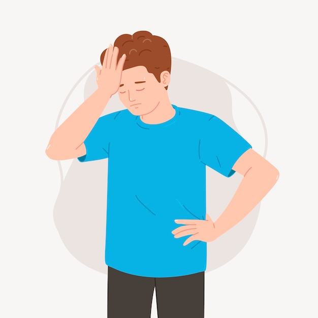 Free Vector hand drawn facepalm illustration