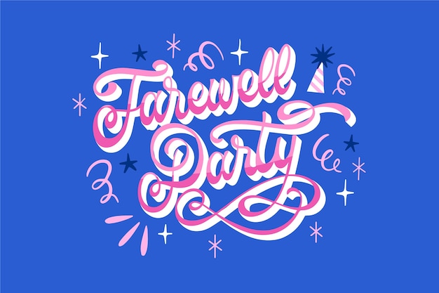 Free Vector hand drawn farewell lettering background