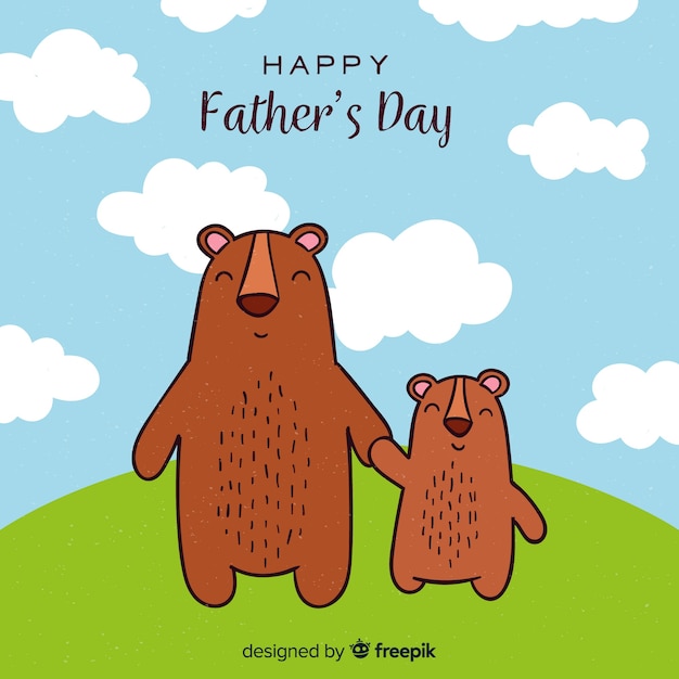 Free Vector hand drawn father's day background