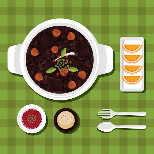 Free Vector hand drawn feijoada illustration