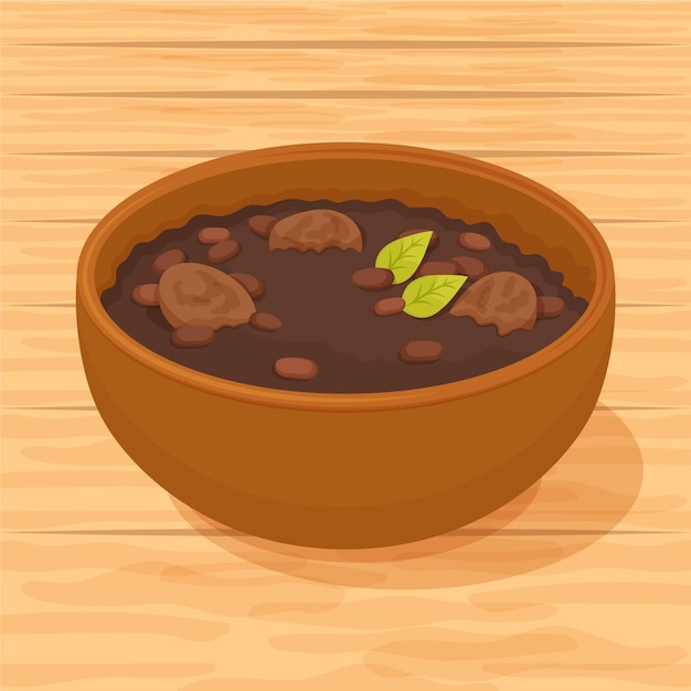 Free Vector hand drawn feijoada illustration