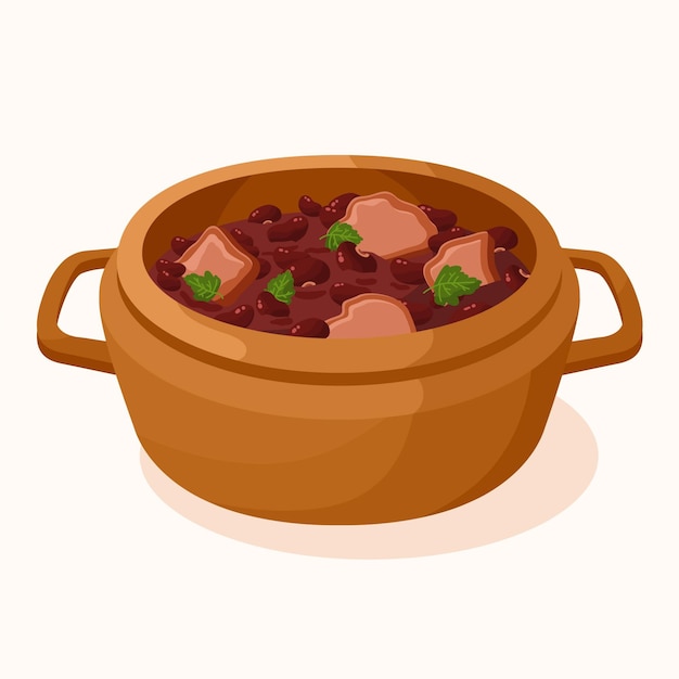 Free vector hand drawn feijoada illustration