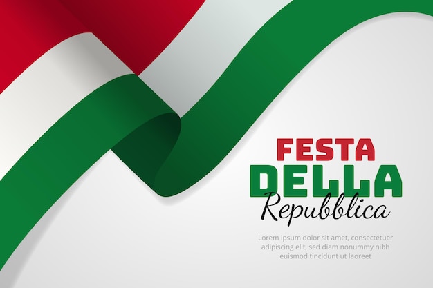 Free vector hand drawn festa della repubblica illustration