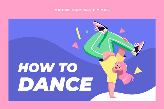 Hand drawn flat design dance show template