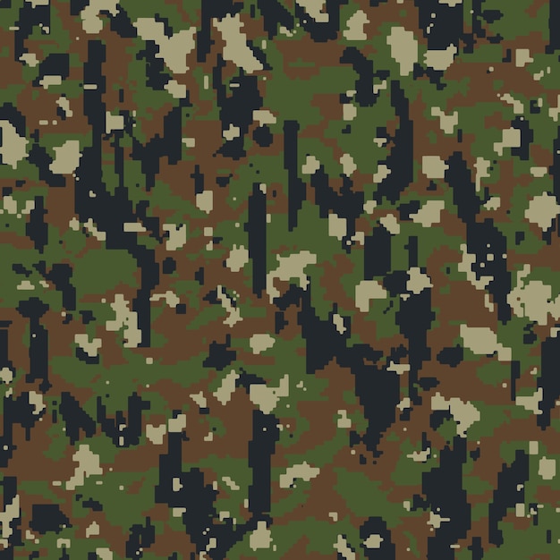 Free Vector hand drawn flat design digital camo pattern