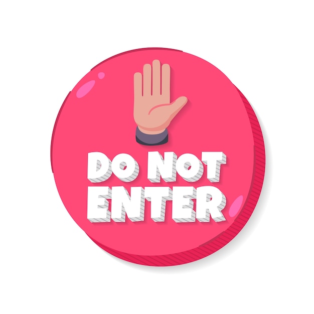 Free Vector hand drawn flat design do not enter sign