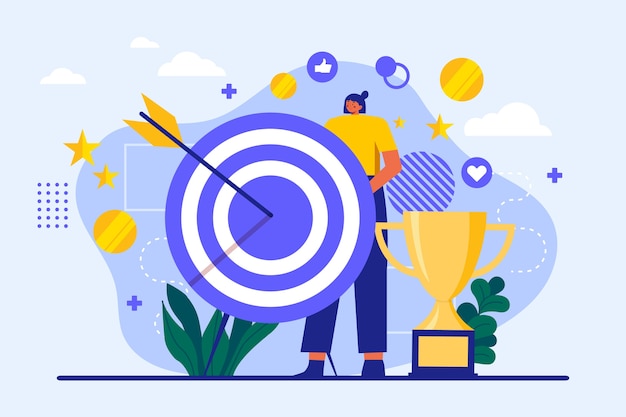 Free Vector hand drawn flat design gamification illustration