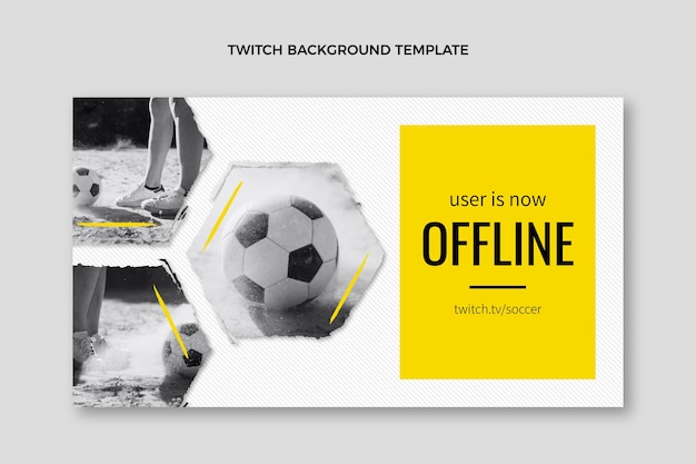 Hand drawn flat design soccer template