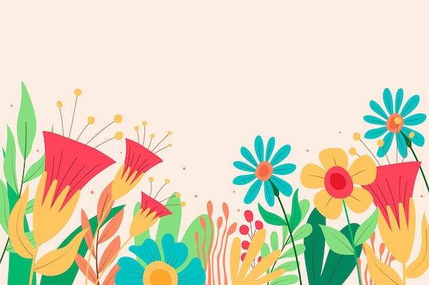 Hand drawn floral background