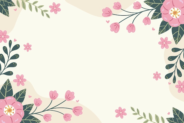 Hand drawn floral background