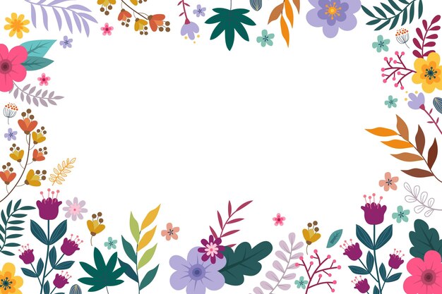 Hand drawn floral background