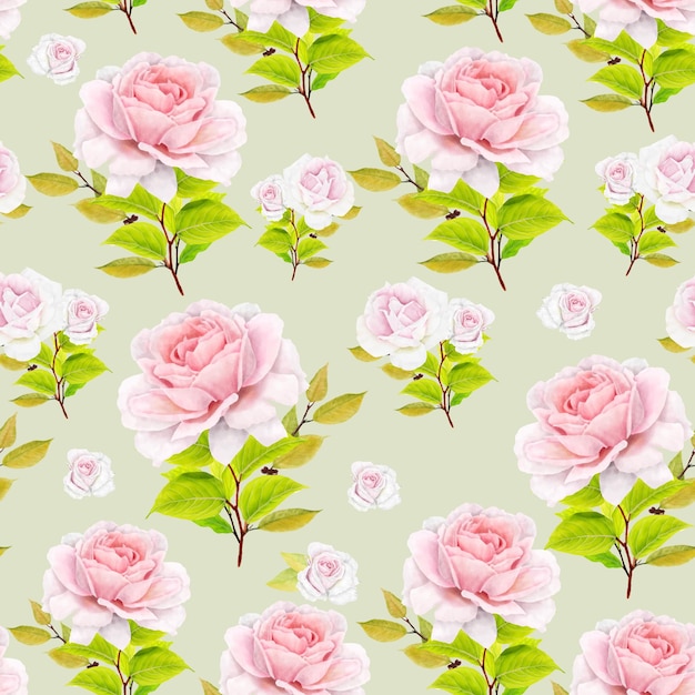 Free vector hand drawn floral seamless pattern ornament