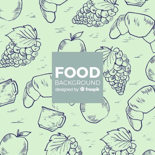 Hand drawn food background