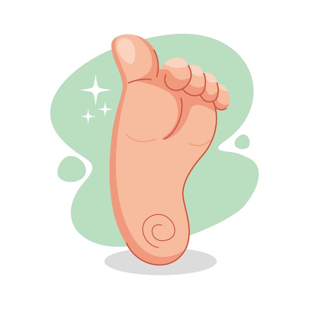 Free Vector hand drawn foot cartoon illustration