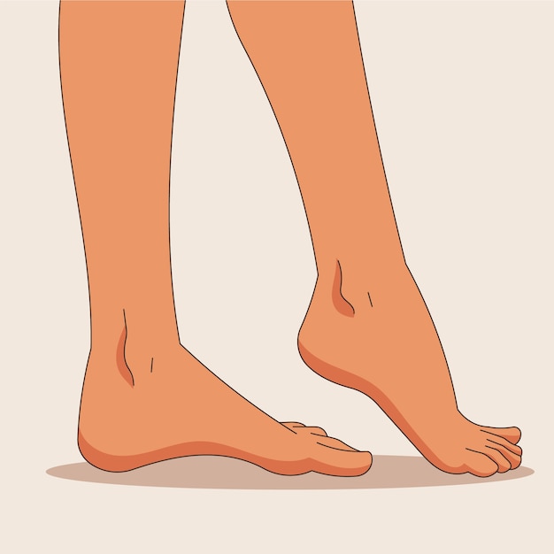 Free Vector hand drawn  foot cartoon illustration