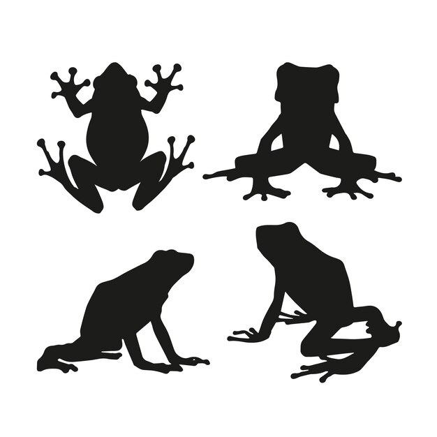 Hand drawn frog silhouette