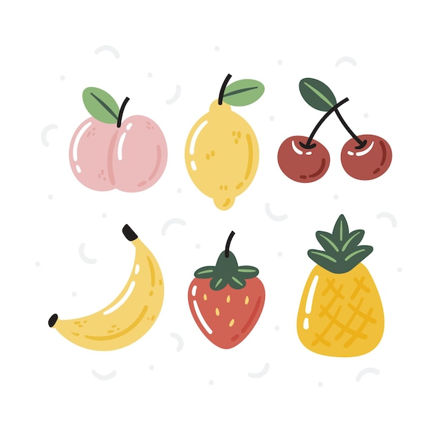 Free Vector hand drawn fruit collection