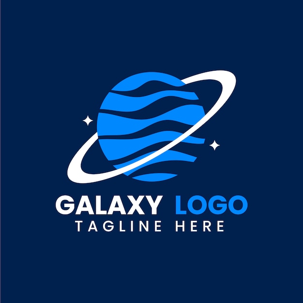 Free Vector hand drawn galaxy logo