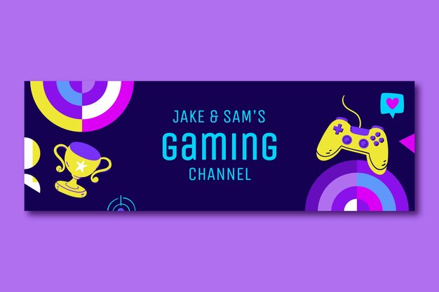 Hand drawn gaming setup twitter header