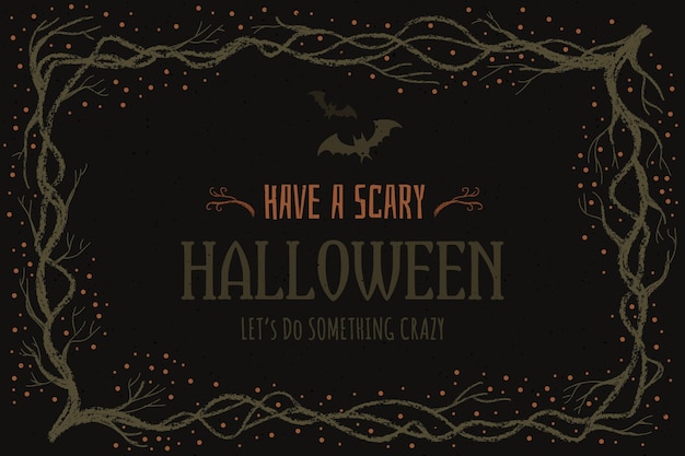 Free Vector hand drawn halloween frame